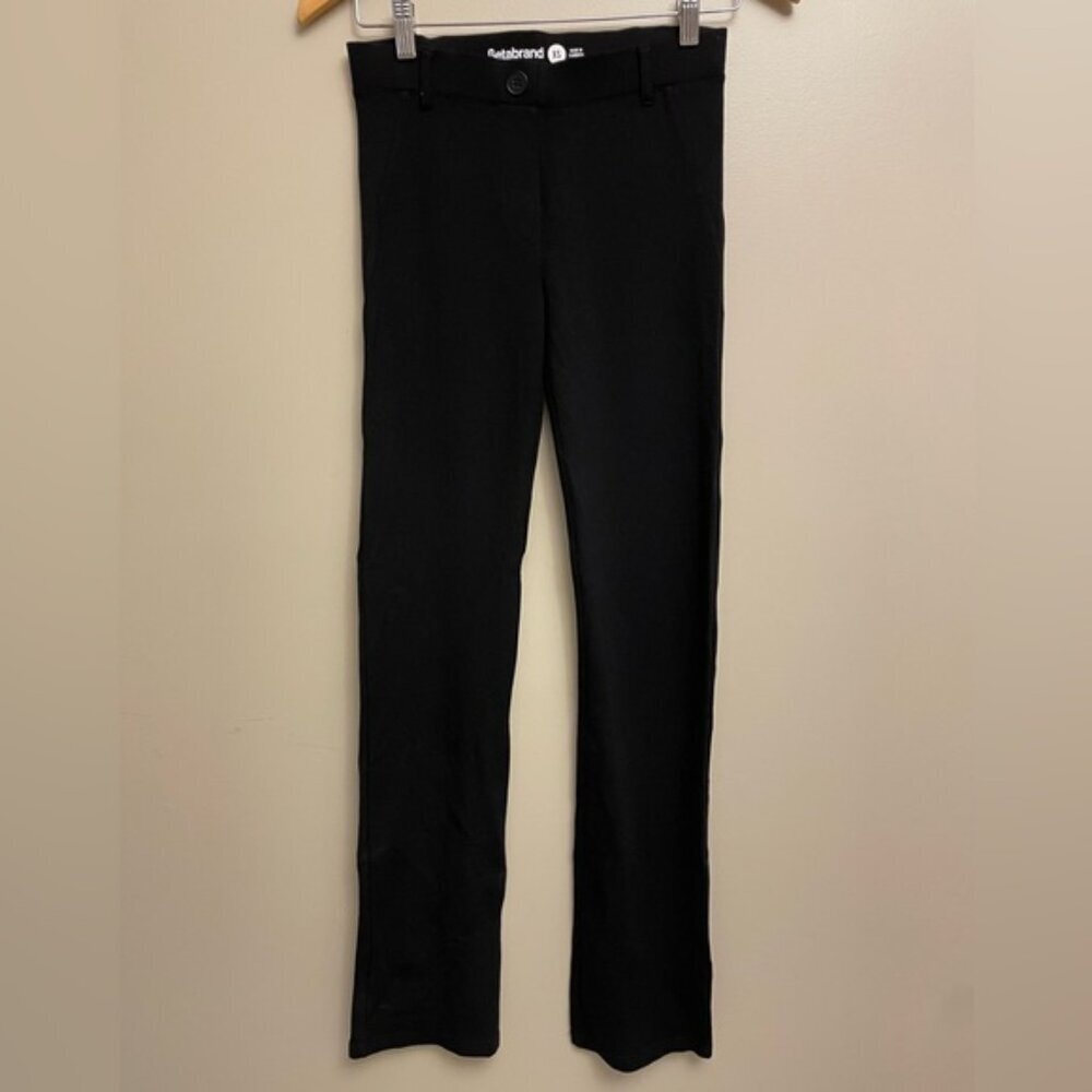 Betabrand XS Straight Leg Black Pants